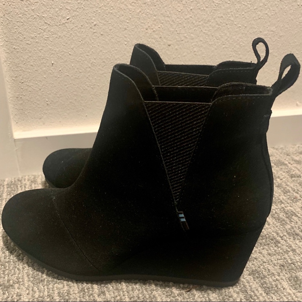 TOMS black booties
